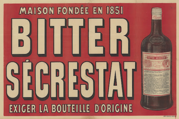 Bitter Sécrestat Maison fondée en 1851 exiger la bouteille dorigine 1898