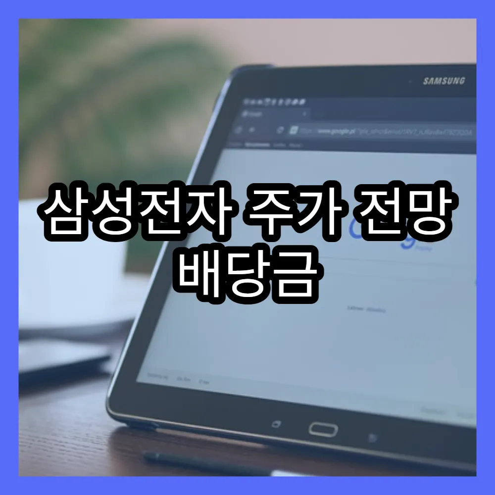 삼성전자 주가 전망 배당금 수익률과 투자 전략