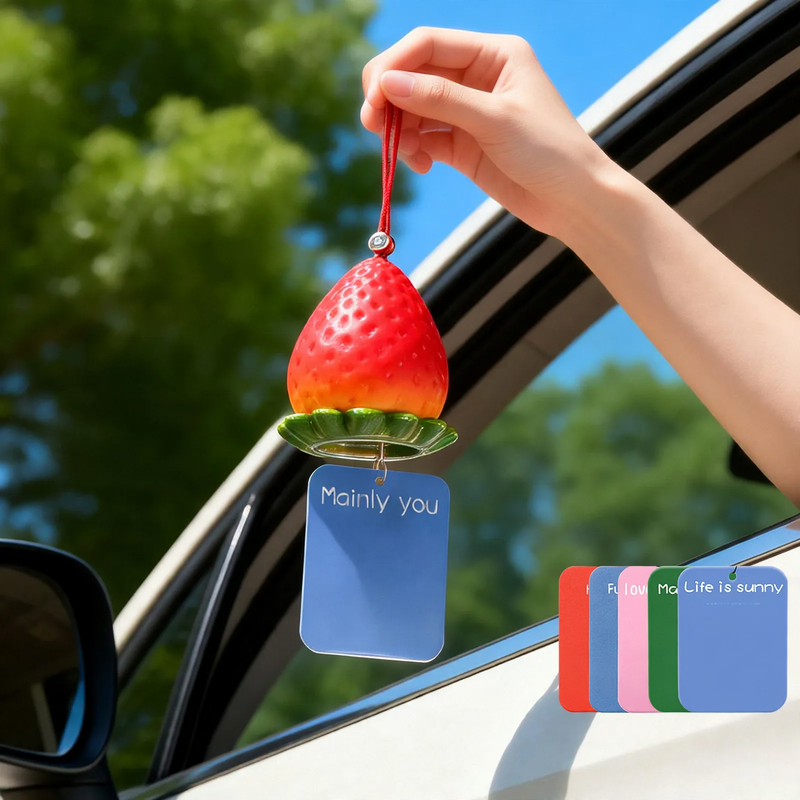 Car air freshener with strawberry scent