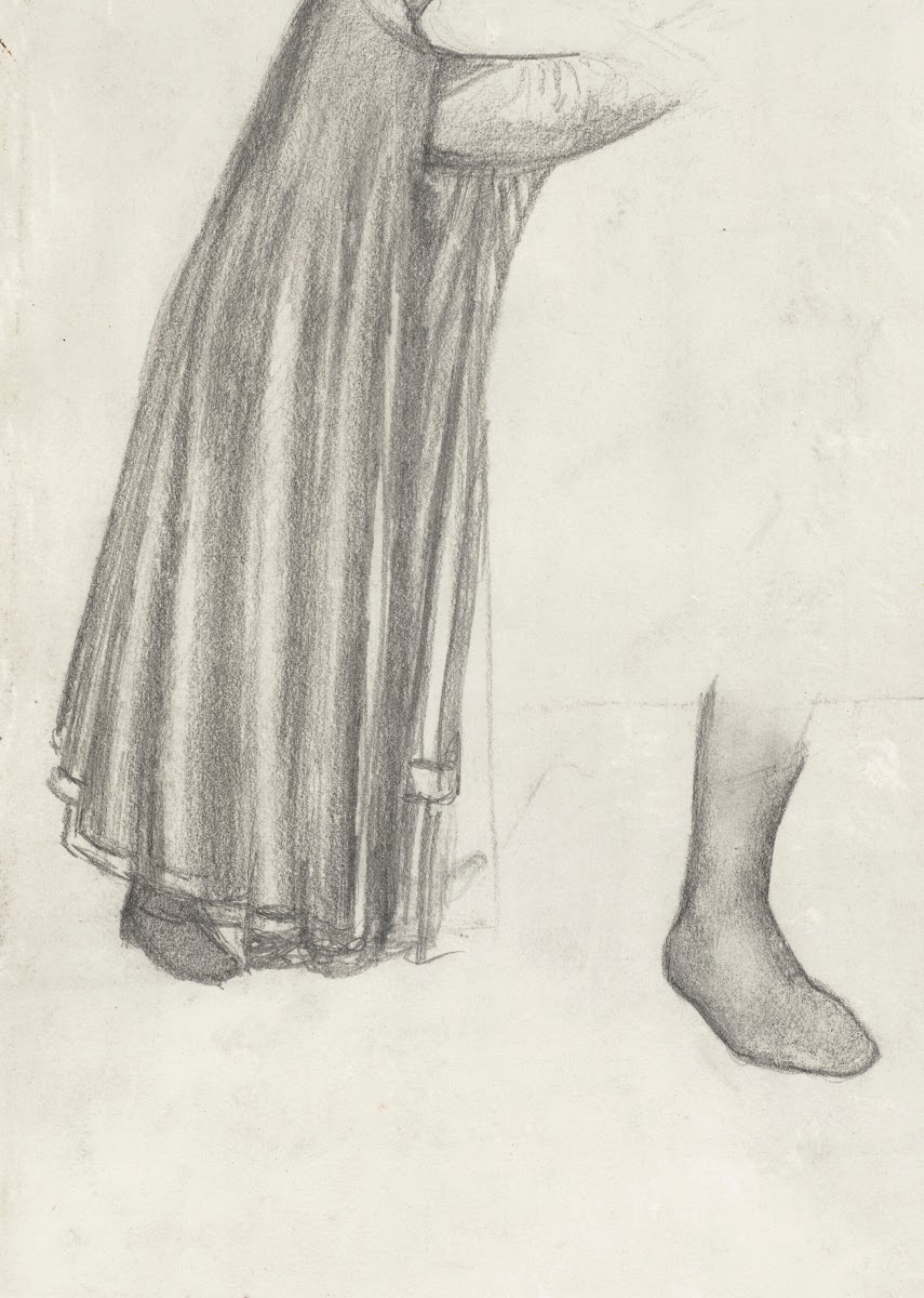 Figure studies for Clerk Saunders 1861