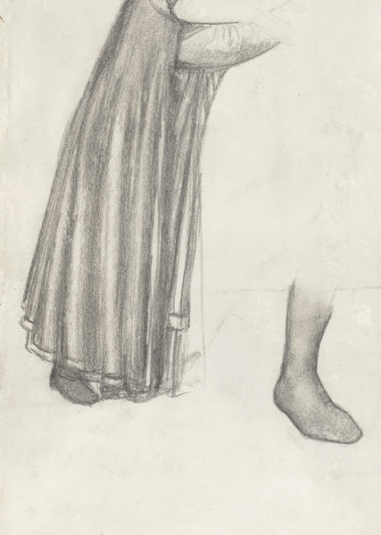 Figure studies for Clerk Saunders 1861