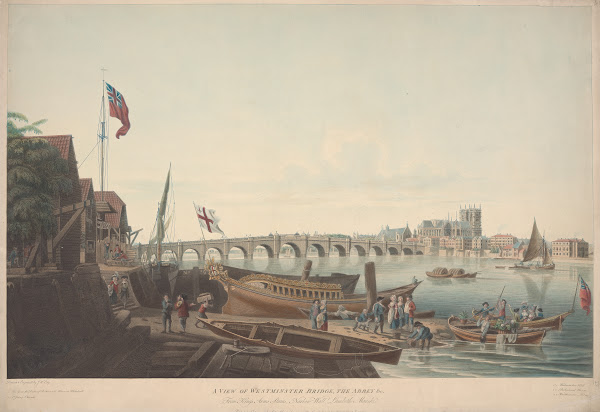 A View of Westminster Bridge the Abbey and Church 1791