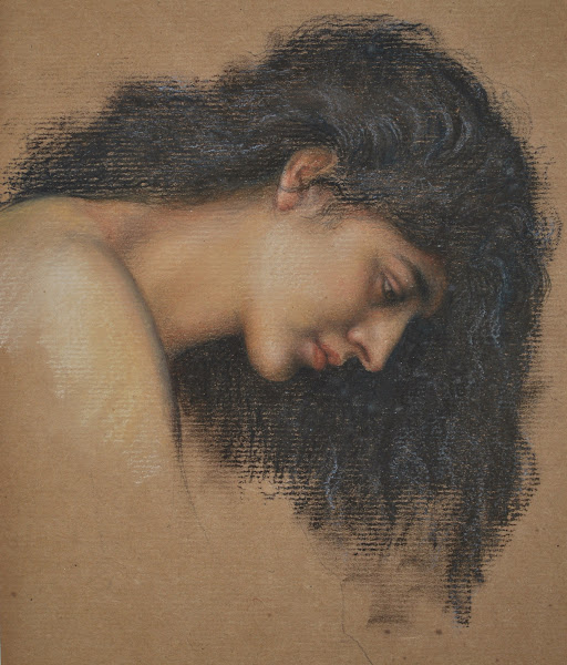 Study of female head for The Cadence of Autumn 1905