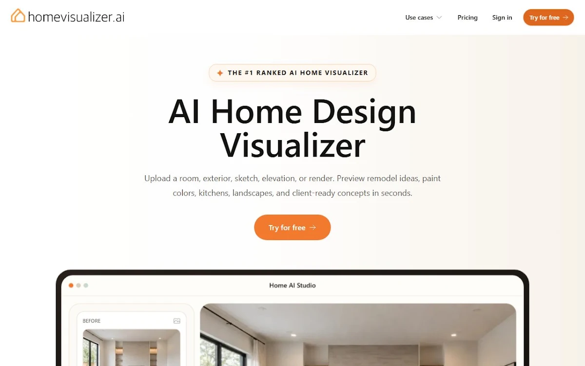 Captura de HomeVisualizer.AI