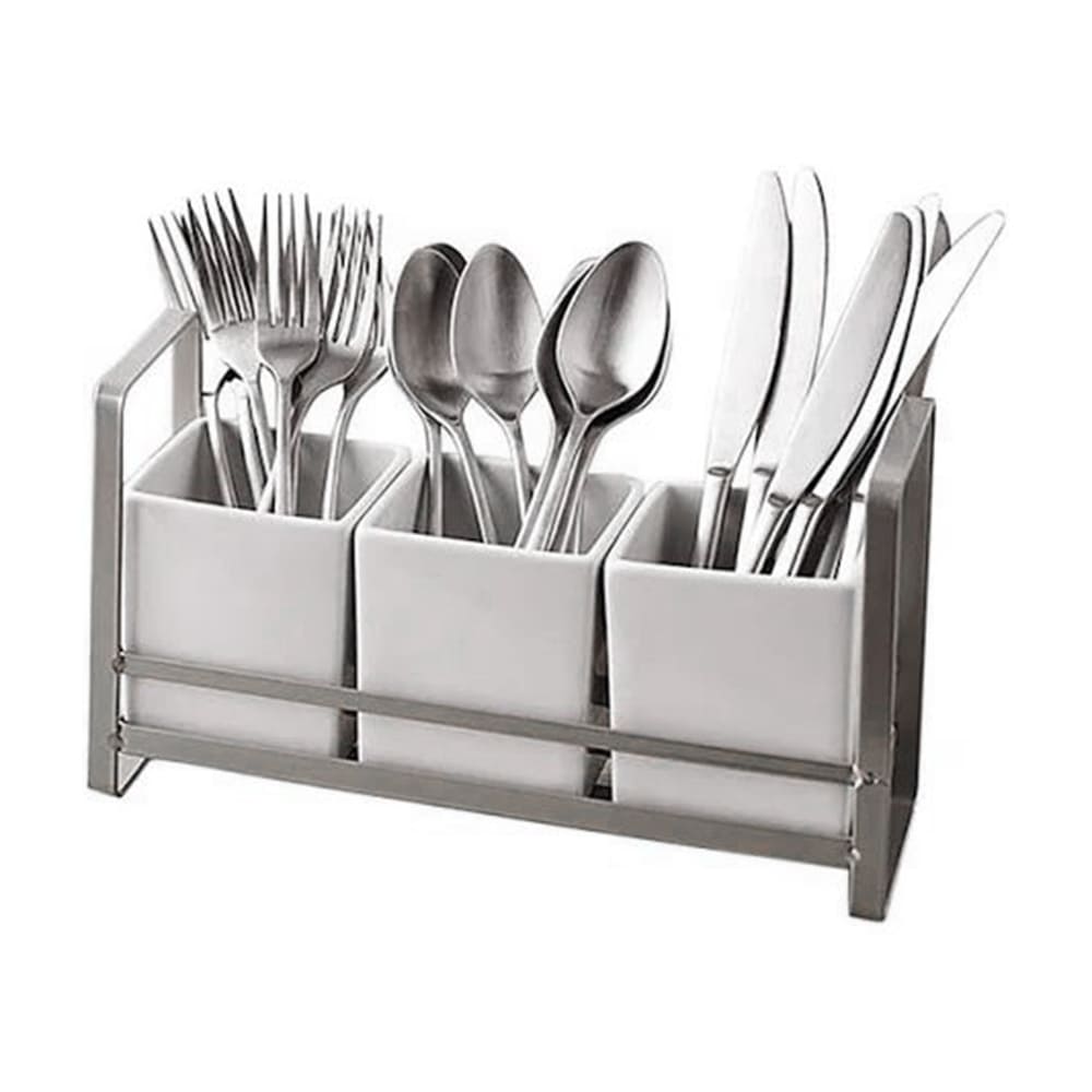 Organizador de cerámica para cubiertos Link Life™ con 3 divisiones