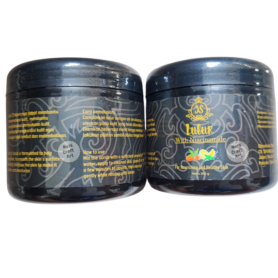 Lulur Hitam 3S Black Body Scrub For Brightening Whitening Healthy Skin