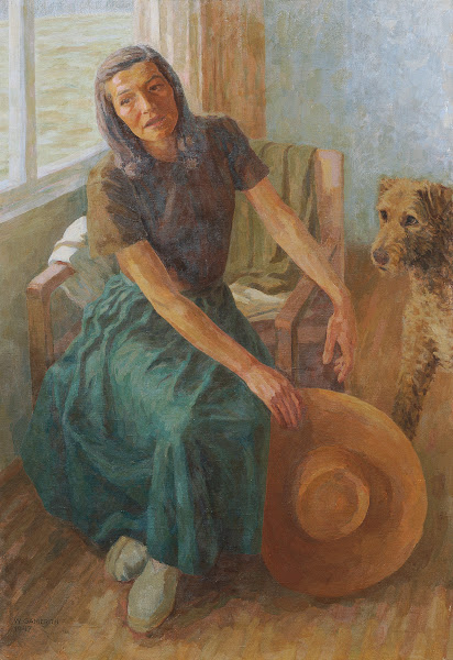 Grete Gamerith Mit Hund puck 1947