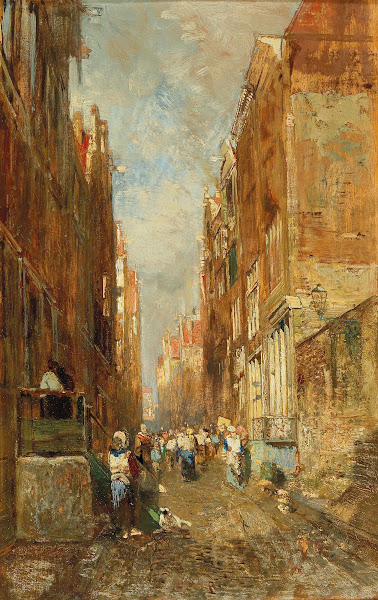 A street in the Amsterdam Jewish Quarter