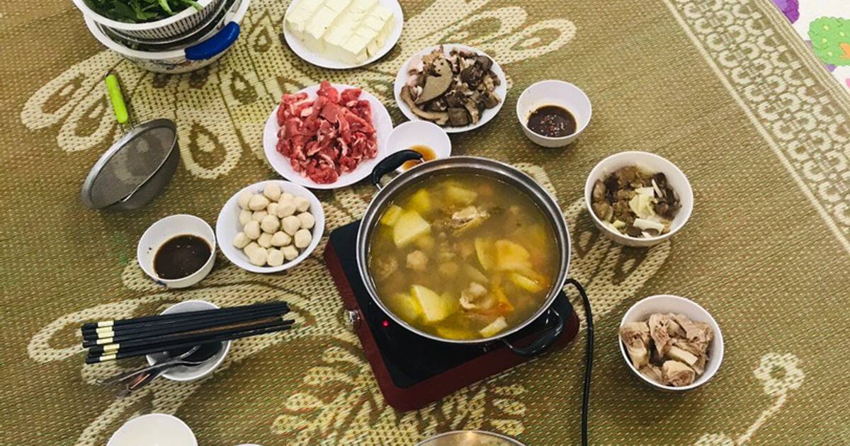 Nước lẩu từ rau củ quả