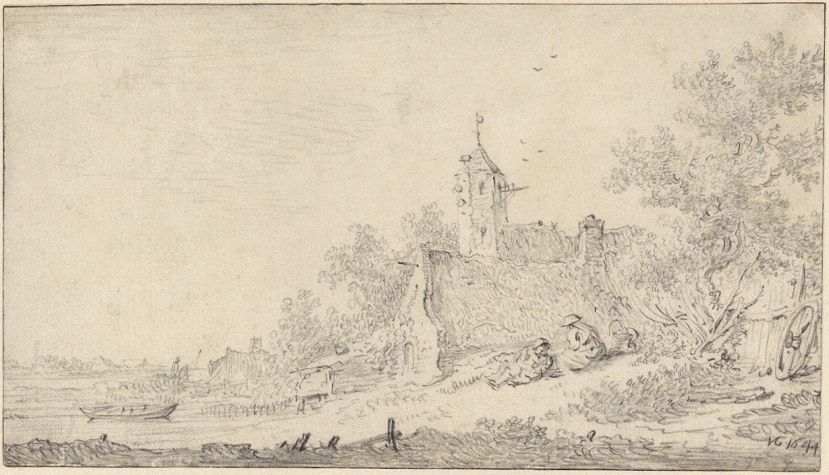 Landscape with Farmhouses and Figures 1644