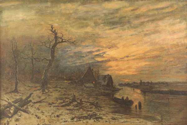 Winter Landscape At Twighlight