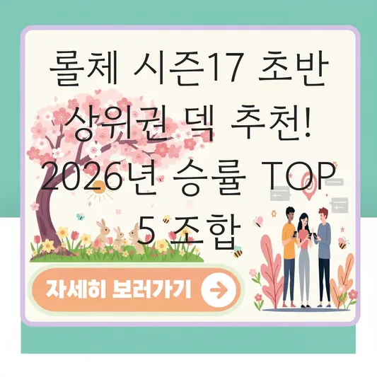 롤체 시즌17 초반 상위권 덱 추천