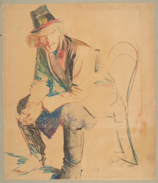 Cracow peasant sitting in a chair 1901