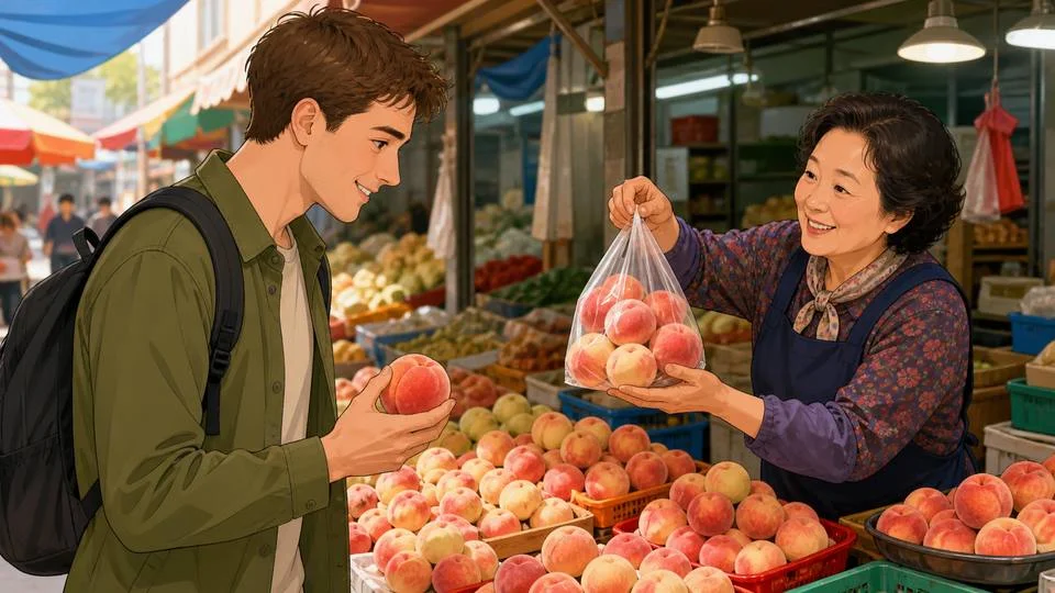 Beginner Korean conversation: shopping at a market