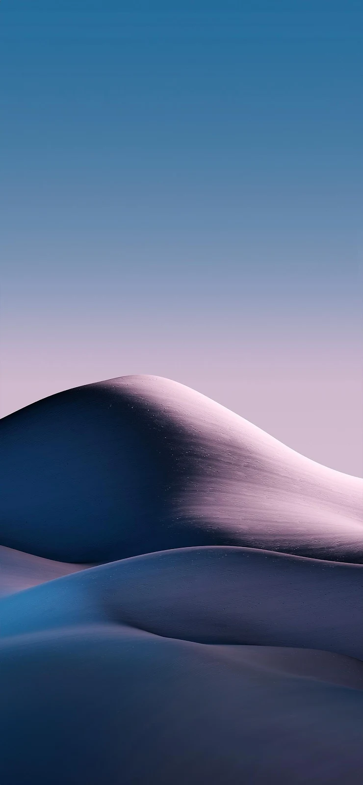 Purple Sand Dunes At Dusk - Minimalist Landscape Photography Full HD iPhone Wallpaper (1284x2778)