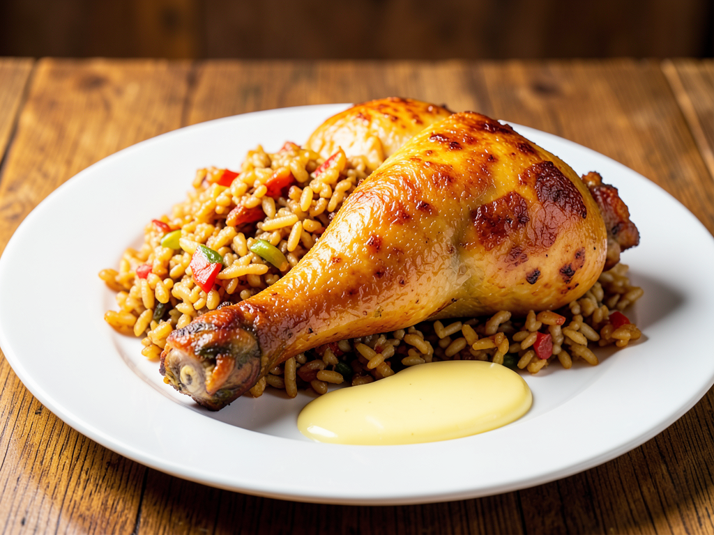 Тутырган тавык (фаршированная курица с кашей)