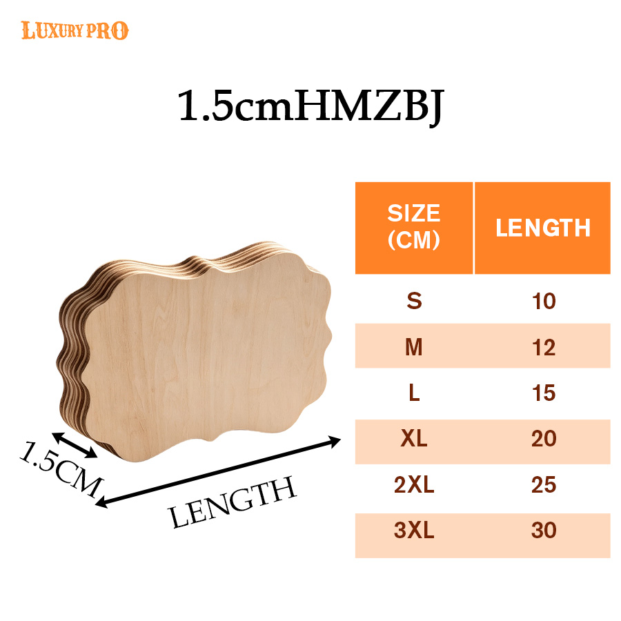 1.5cm thick wooden ornament