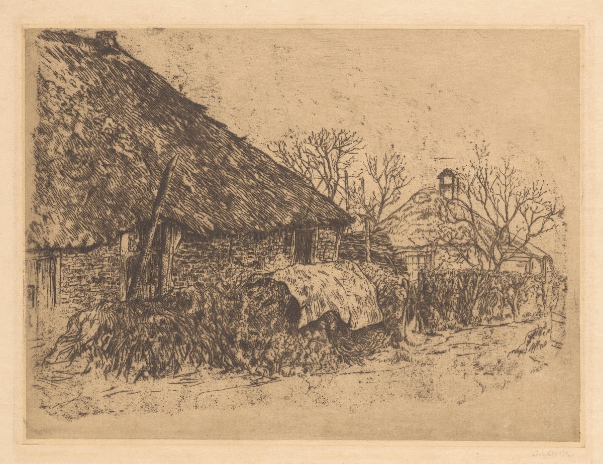 Farm with hedge 20th century