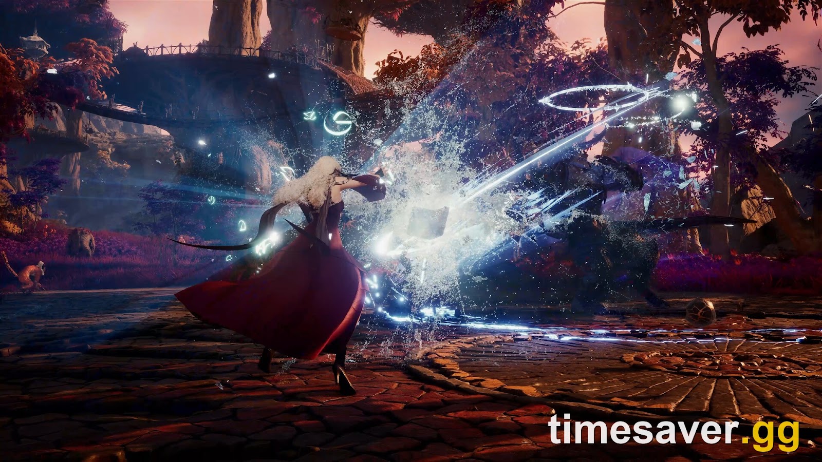 AION 2 official in-game screenshot of combat in the world of Atreia