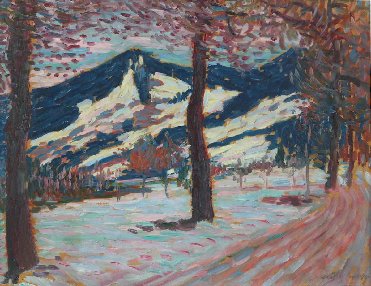 Landscape in Füssen spring 1905