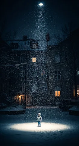 Child Snow Spray Light Night