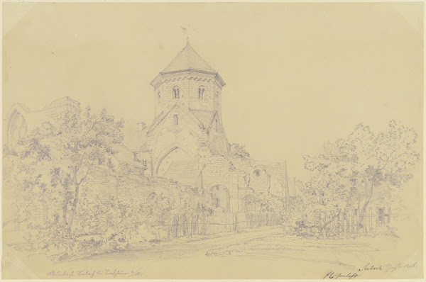 Die Klosterkirche St Laurentius in Seebach bei Bad Dürkheim 1846