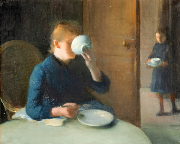 Woman Drinking Coffee Before 1902