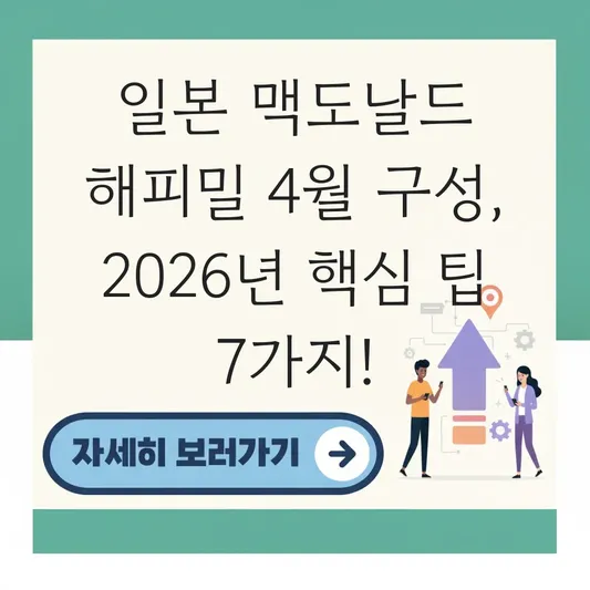 일본 맥도날드 해피밀 4월 구성