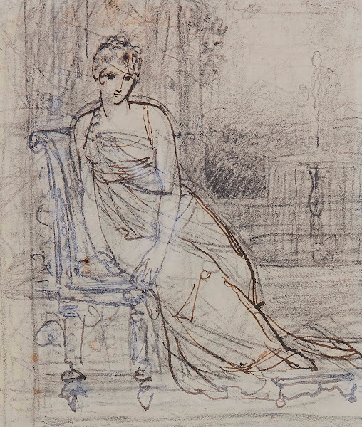 Étude pour un portrait de Juliette Récamier