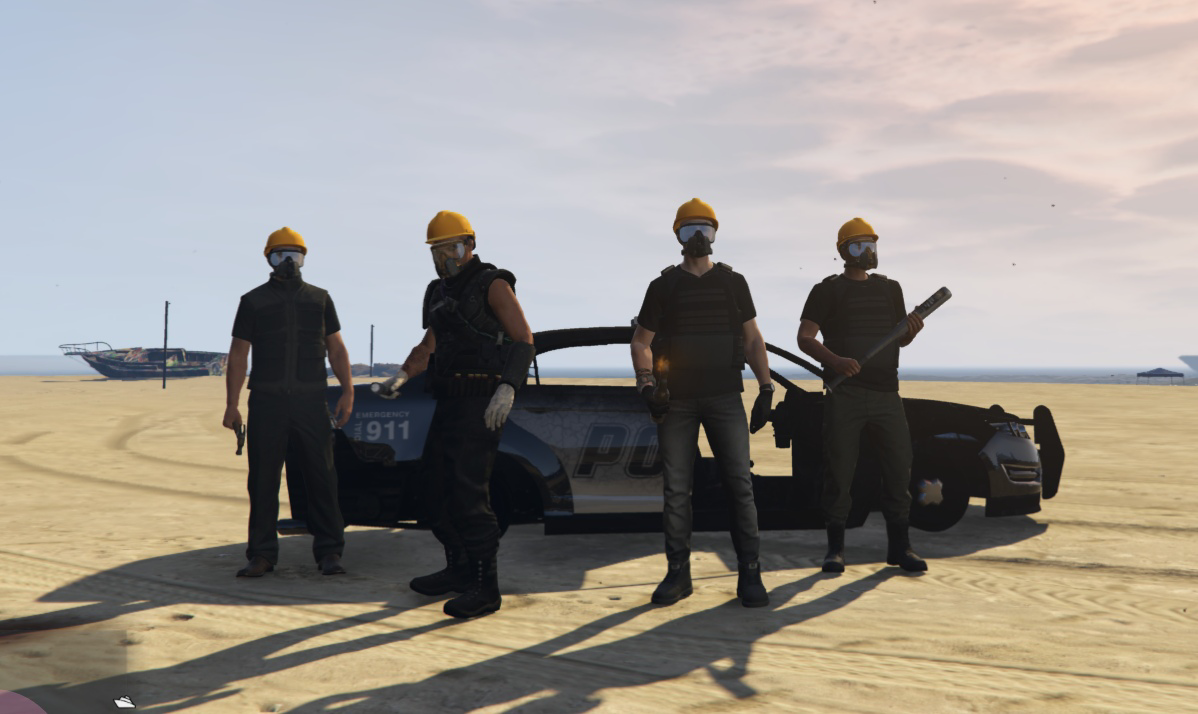 熱爆娛樂 香港玩家於gta V 中打扮成示威者與中國防暴警察造型玩家激戰