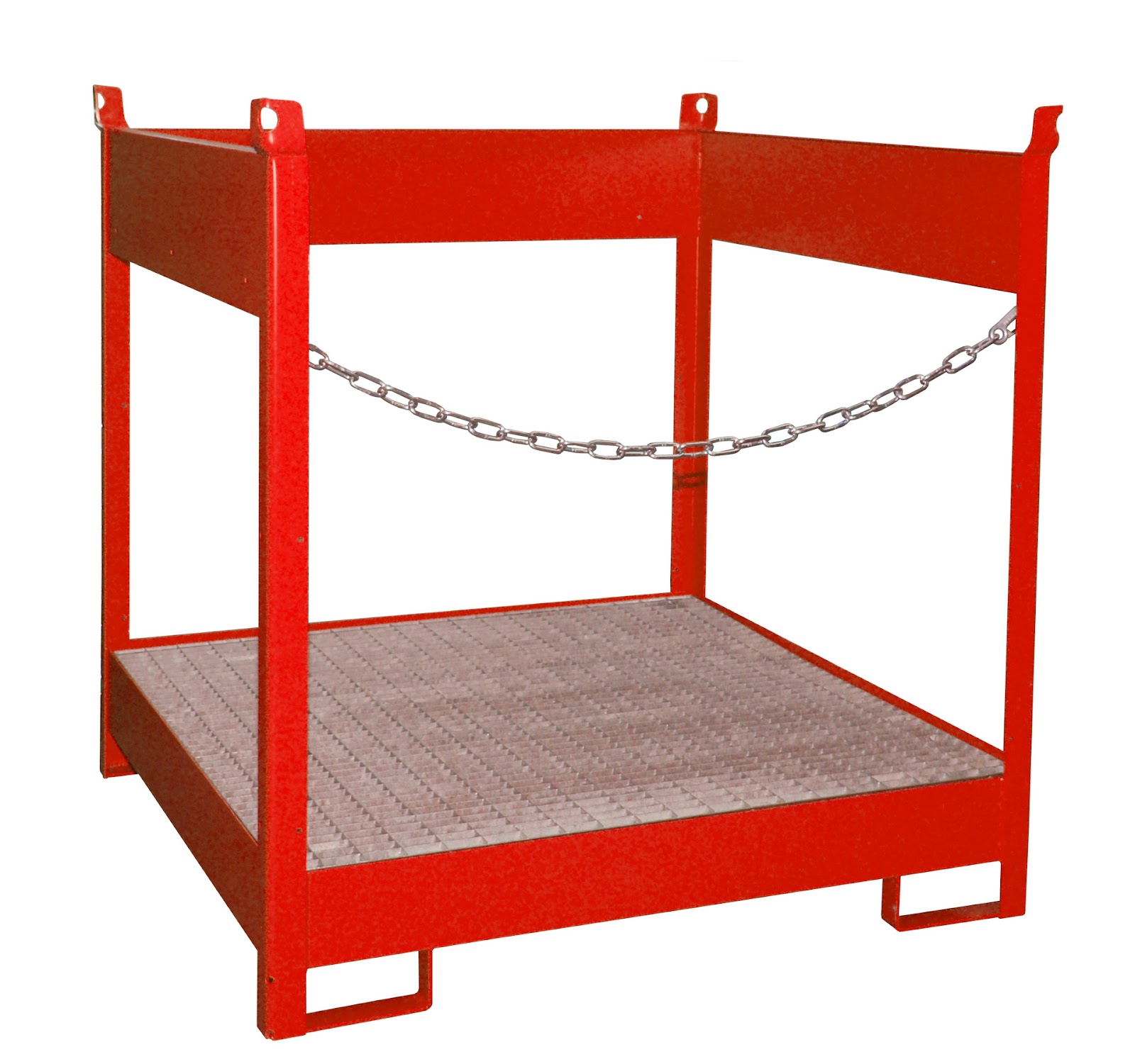 Vaten-stapelpallets FSP-4, gelakt, Vuurrood