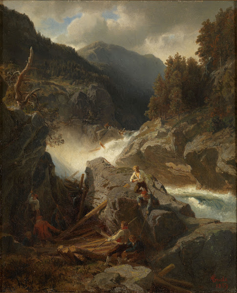 Waterfall in Hallingdal 1859