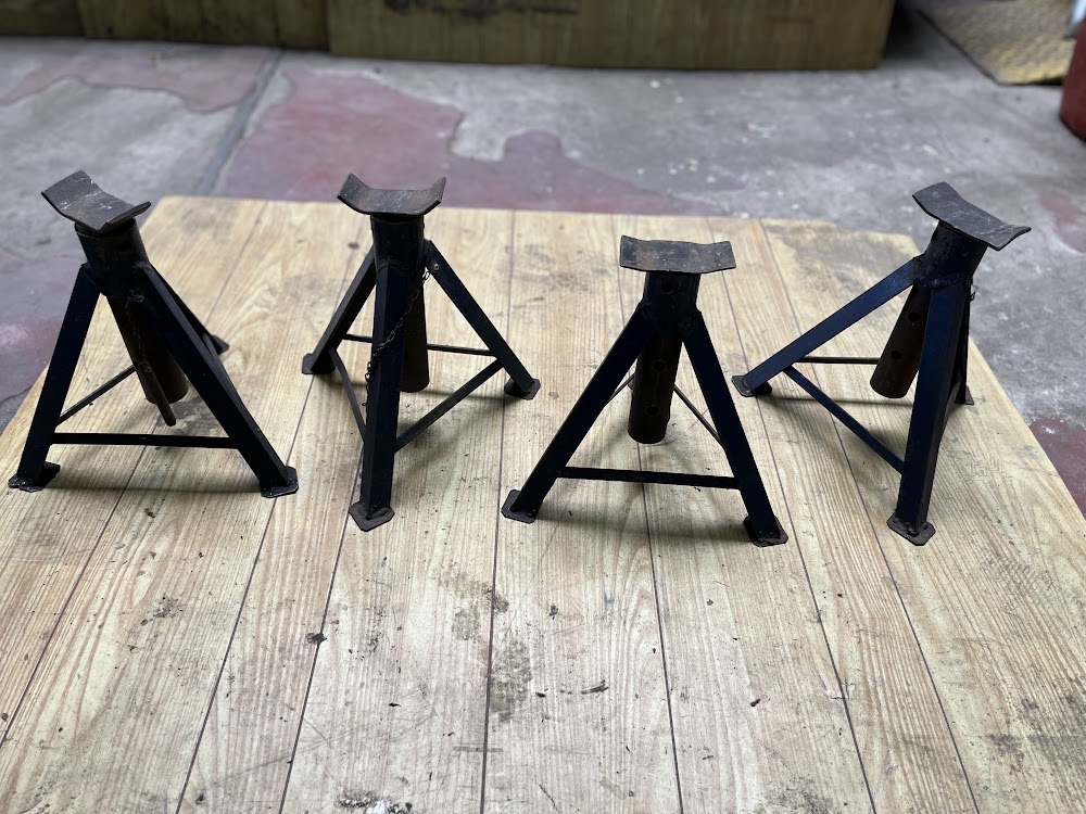 Set N4 de caballetes bajos regulables de acero