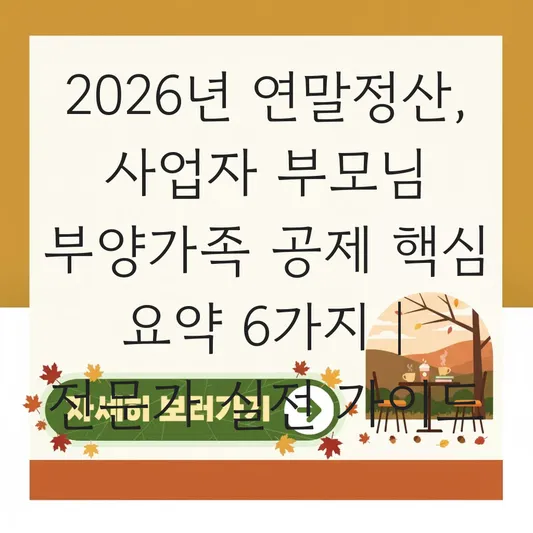 사업자 등록된 부모님 연말정산 부양가족 공제 시 실제 소득 유무 판단 및 증빙 자료 대표 이미지