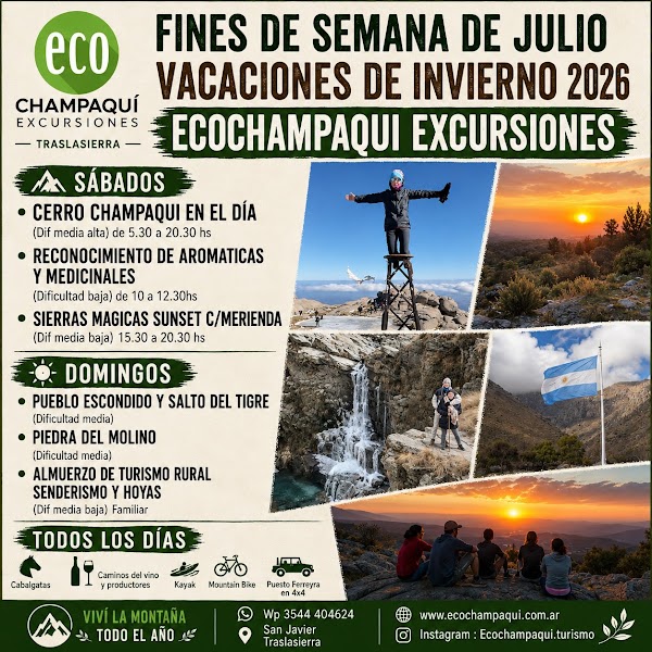 Grilla Semanal de Excursiones Ecochampaqui