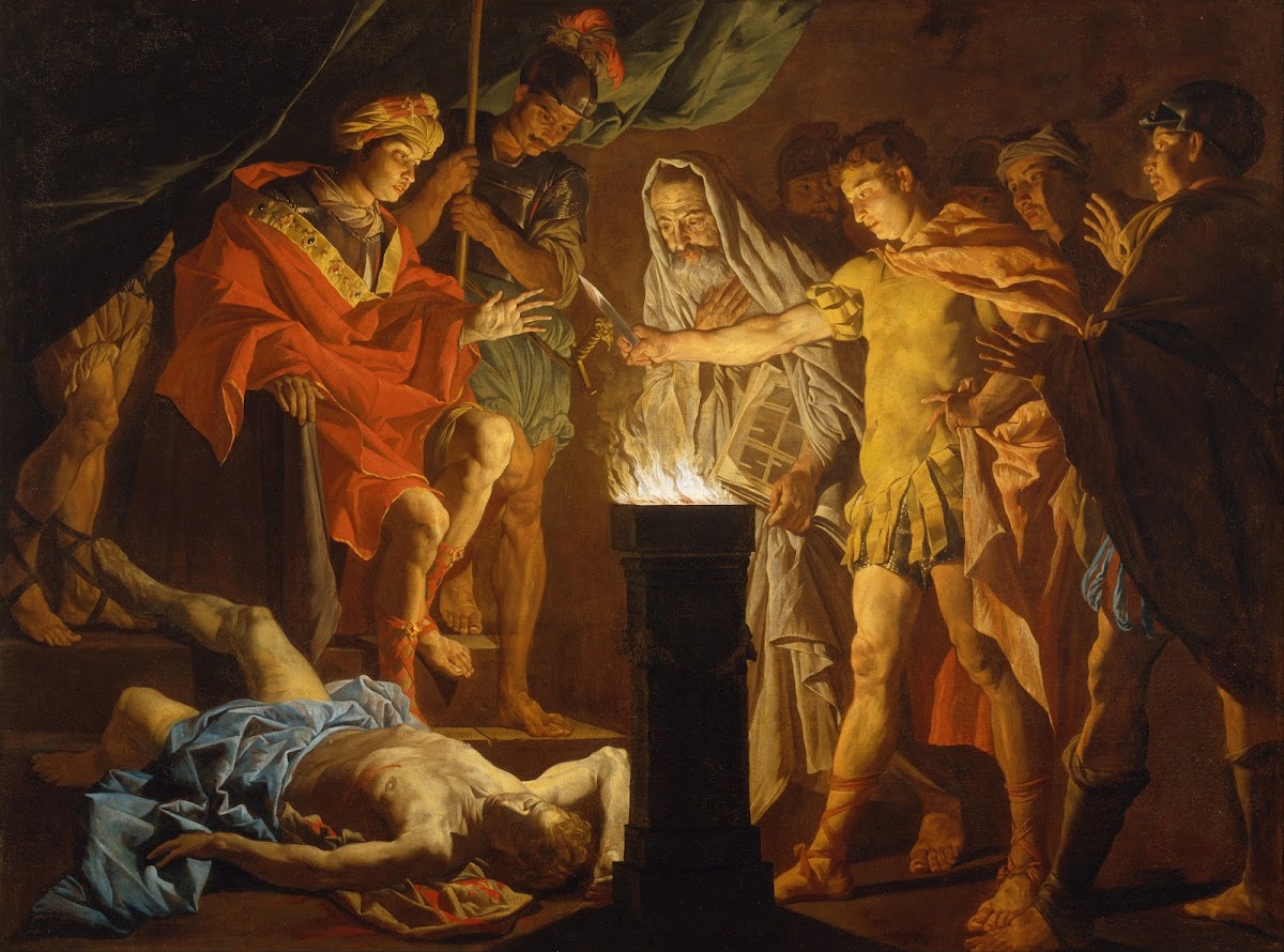 Mucius Scaevola in the presence of Lars Porsenna early 1640s