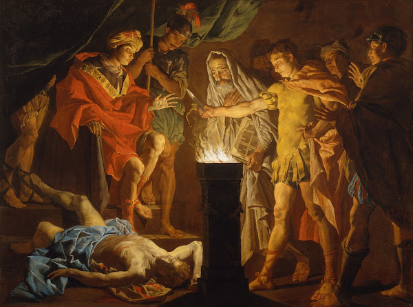 Mucius Scaevola in the presence of Lars Porsenna early 1640s