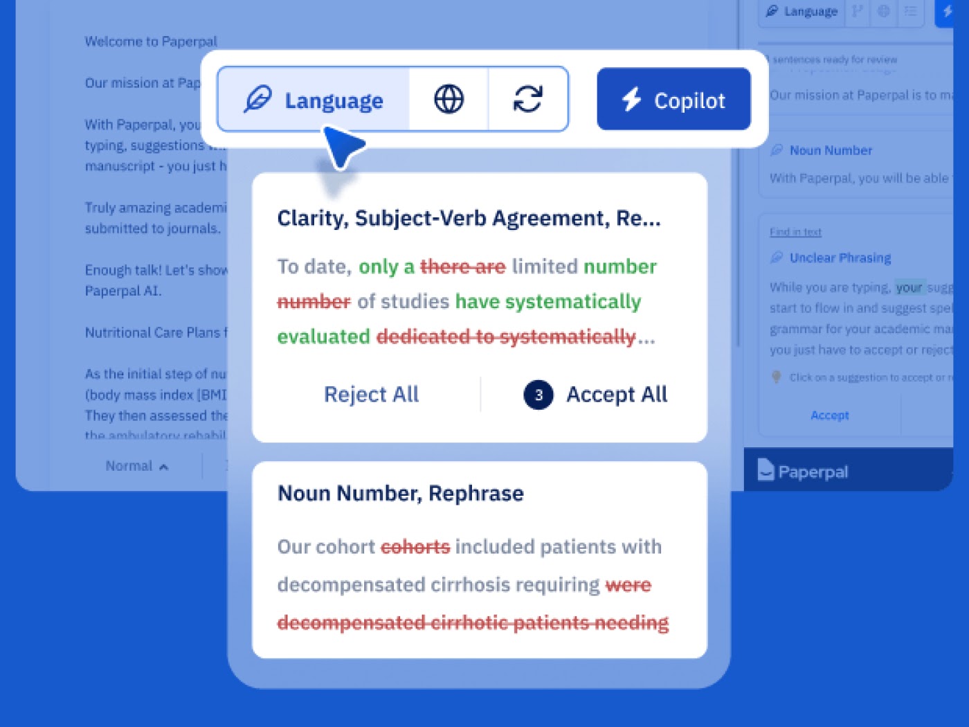 Paperpal writing interface preview