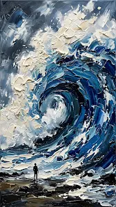 Geometric 3D Marble and Brass Abstract