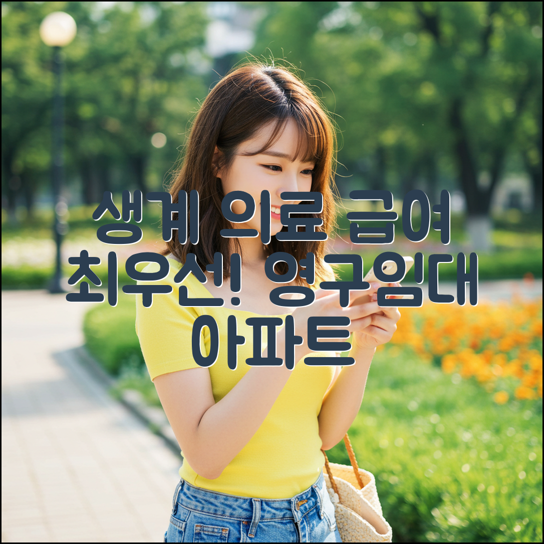 생계 의료 수급자 우선! 영구임대 아파트 입주 자격 3가지