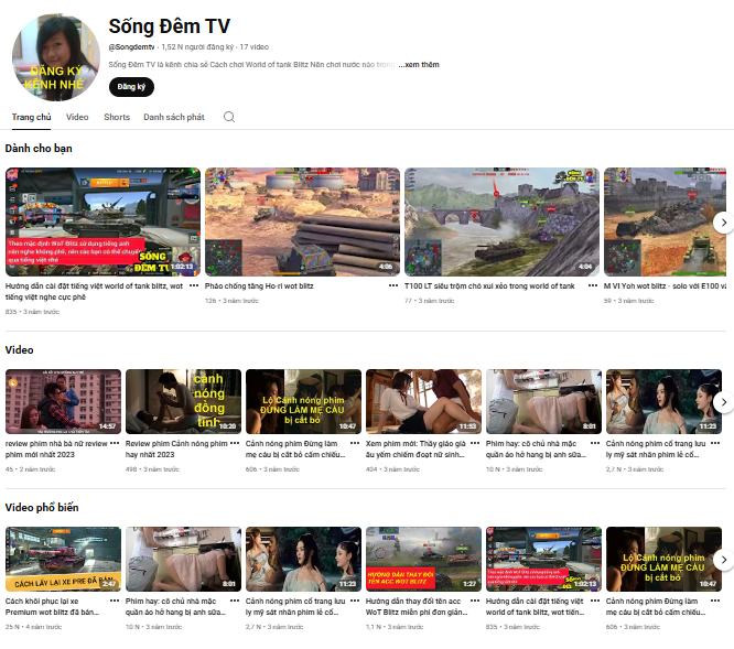 Bán kênh YouTube Gaming + Review phim 1.52K subs, kênh cổ tạ...