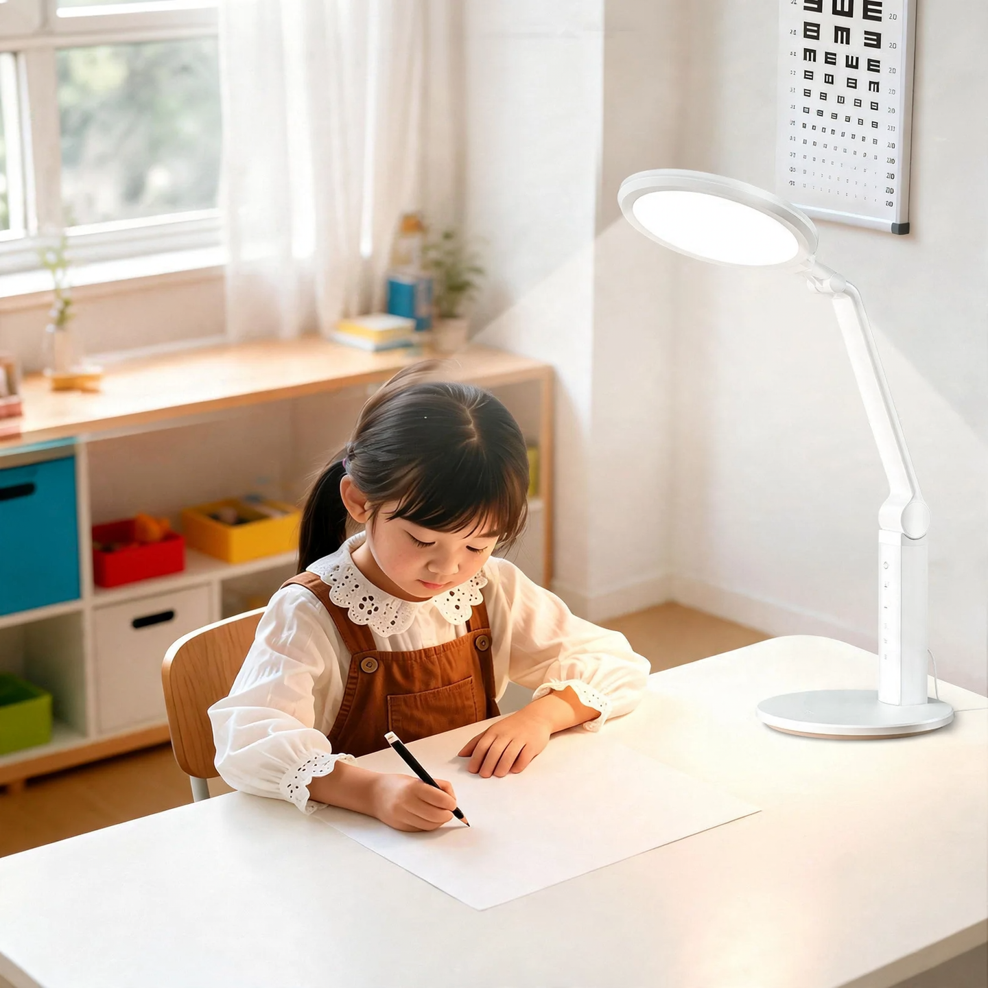 Vollspektrum-LED-Schreibtischlampe mit Augenschutz