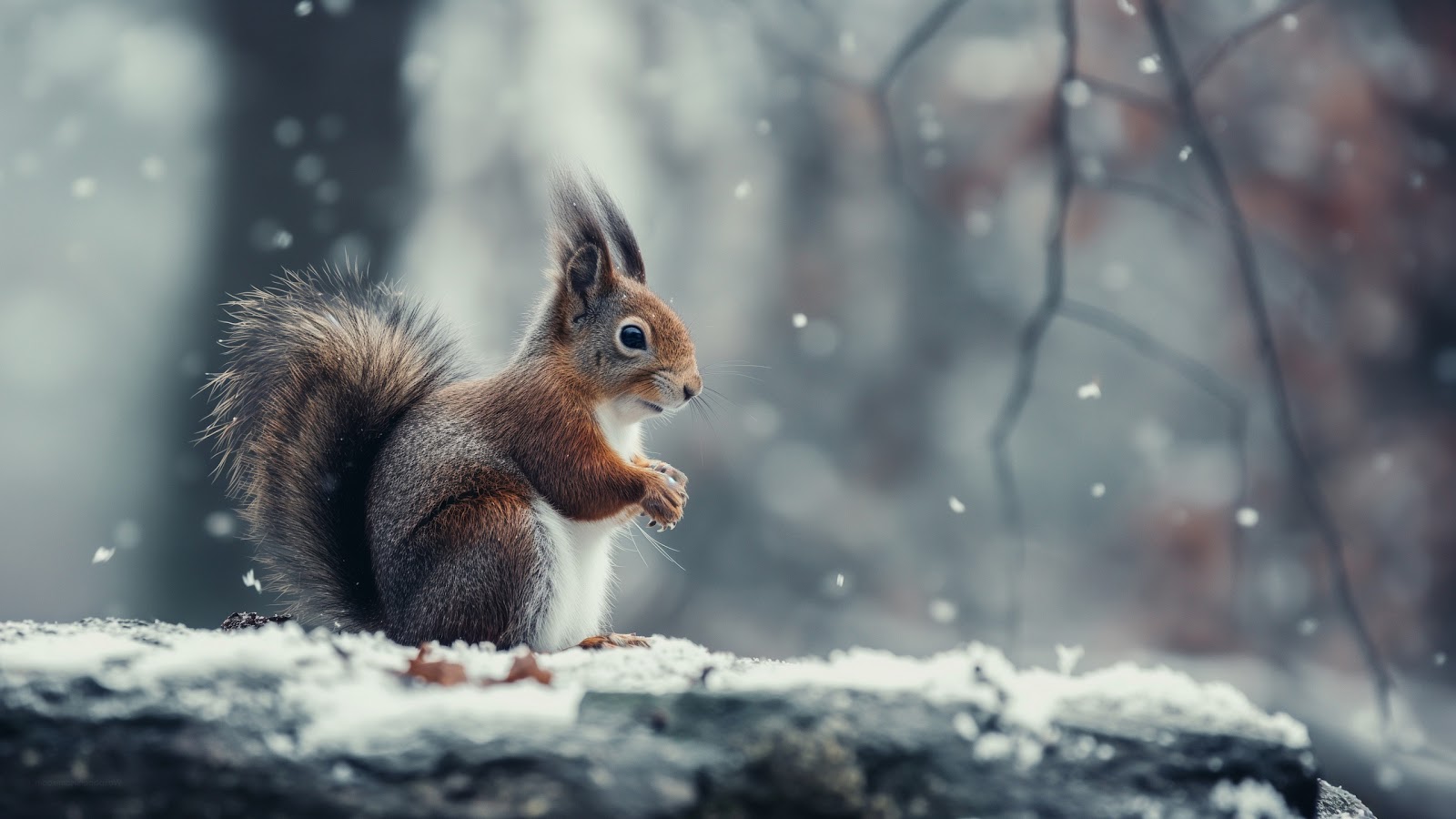 Squirrel Winter Wallpaper