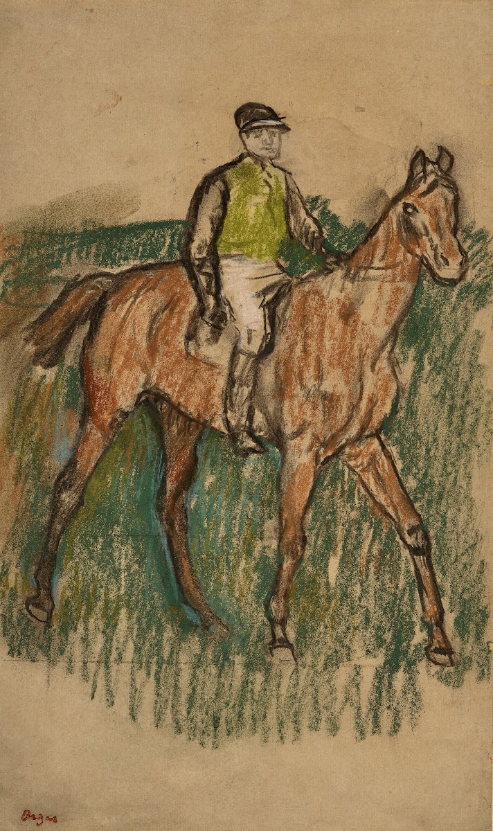 Jockey à cheval circa 1901