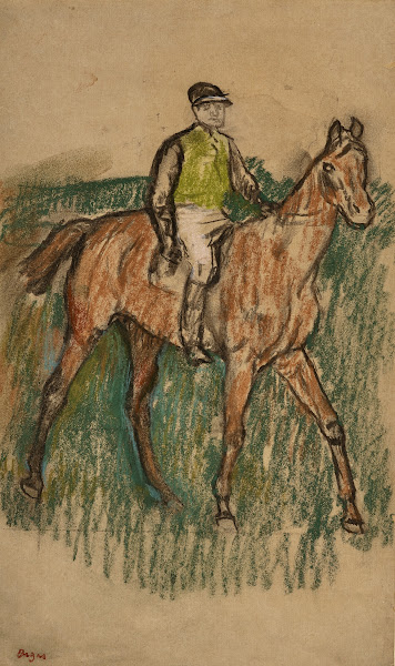 Jockey à cheval circa 1901