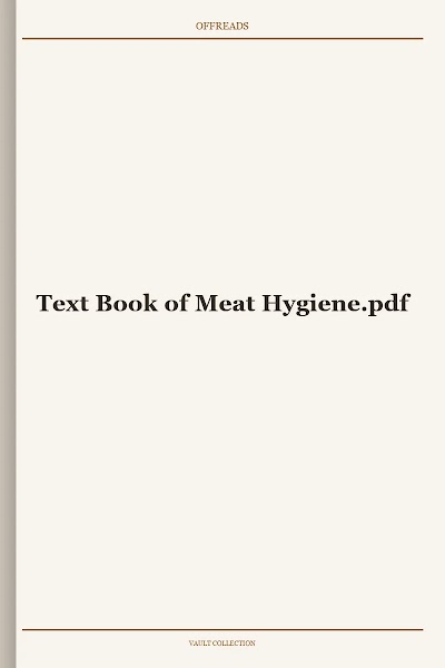 Text Book of Meat Hygiene