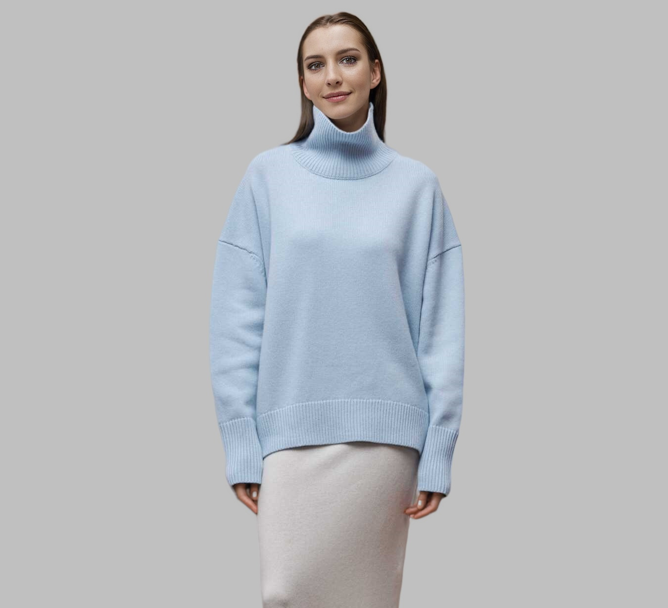 Casual turtle neck sweater in classic design