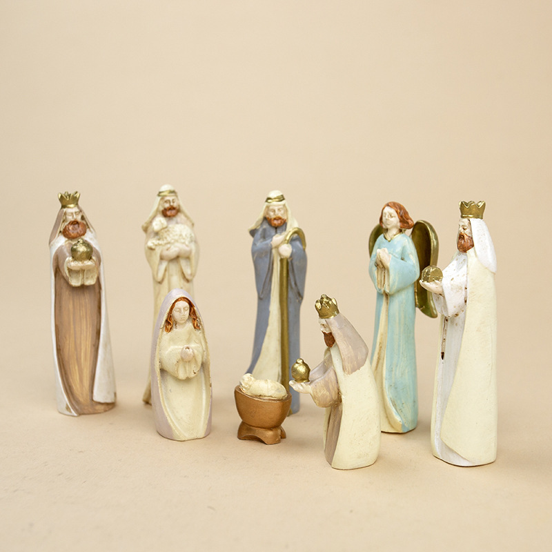 Resin Nativity Decoration Set