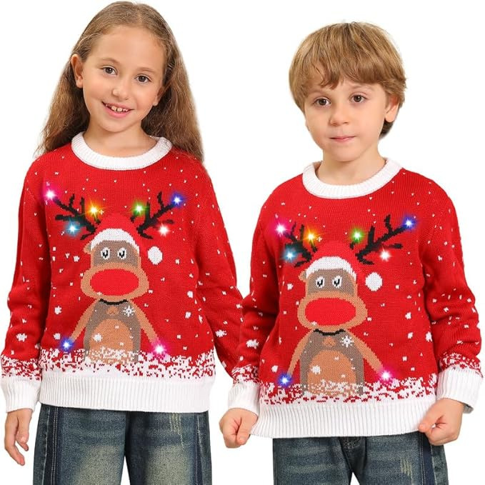 Weihnachtlicher Strickpullover mit Jacquard-Muster