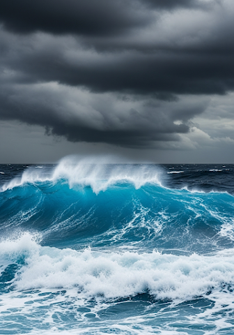 Abstract Stormy Seascape